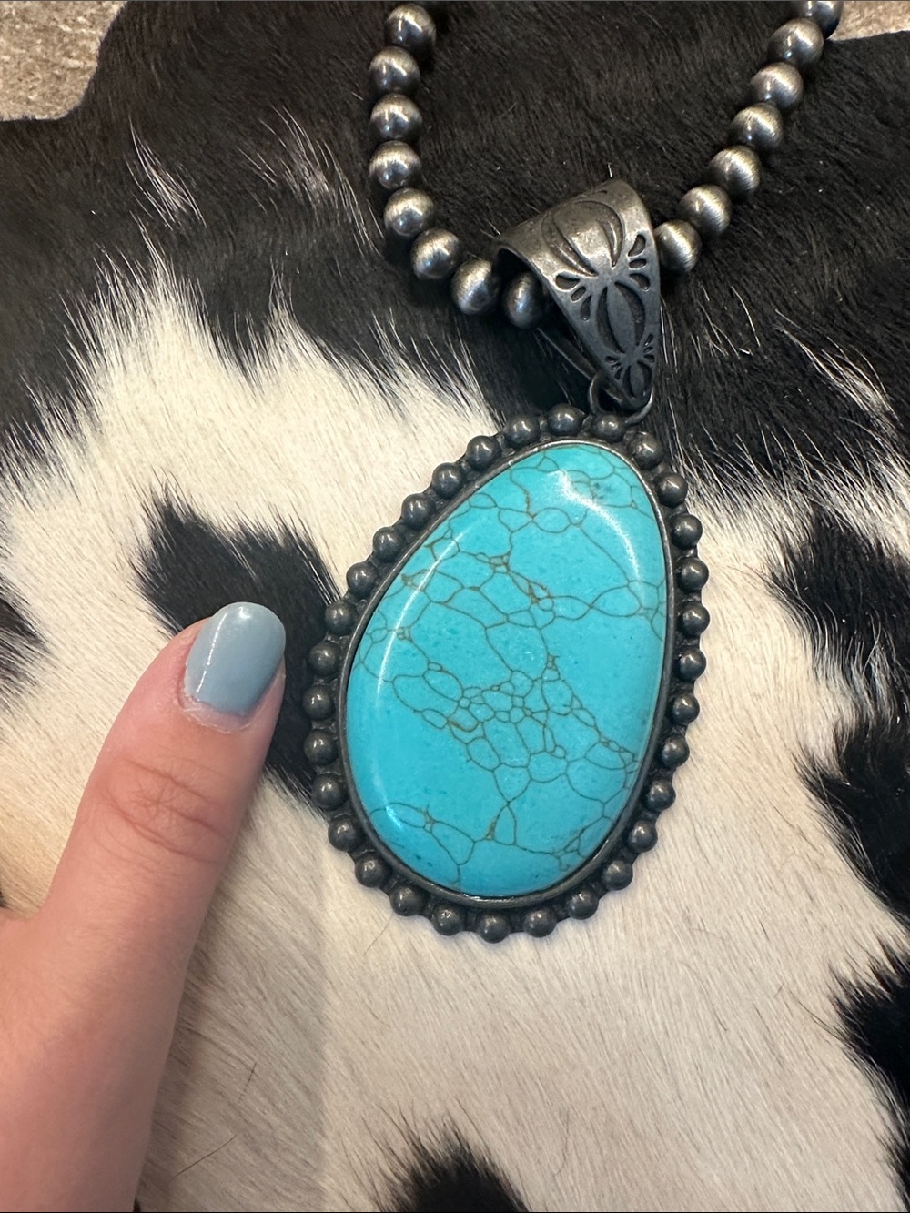 Turquoise Pendant Necklace - Picture 2 of 3
